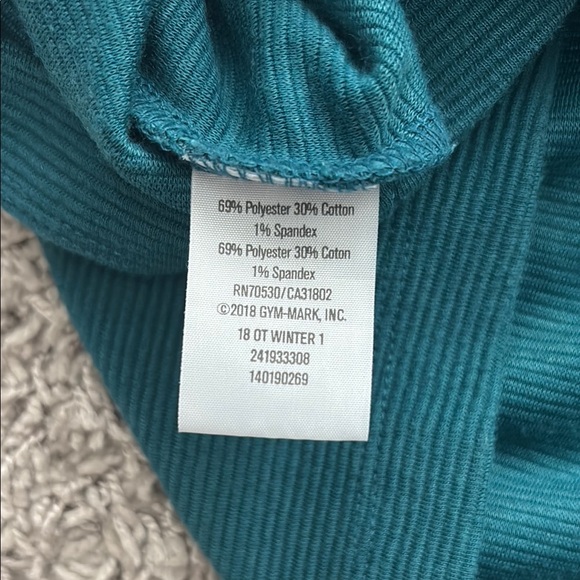 Dark Teal, ribbed, Long Sleeve Kids Dress. 10-12. With pockets! - Picture 5 of 5